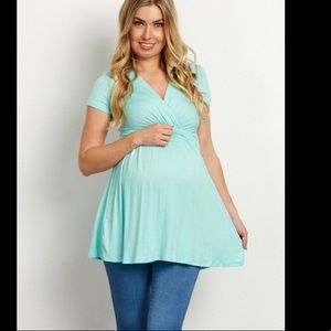 PinkBlush Draped Front Maternity/Nursing Top
